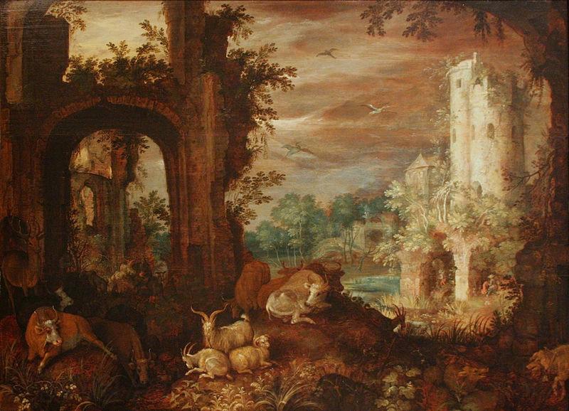 Roelant Savery Herds in the ruins France oil painting art